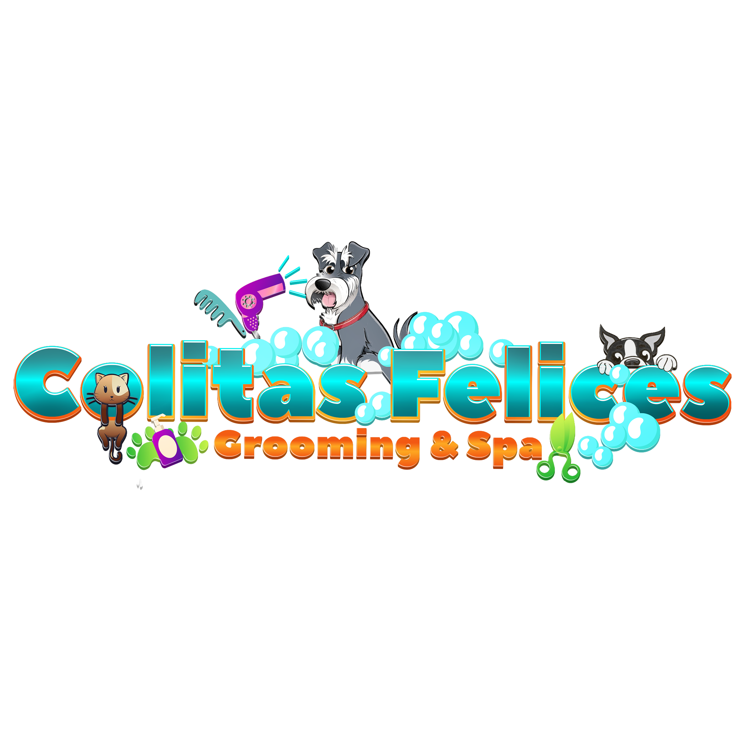 Colitas Felices 3d transparente